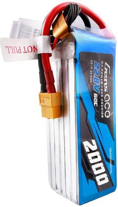 Actual product image Gens Ace 2000mAh 22.8V 60C 6S1P High Voltage Lipo Battery Pack with XT60 Plug (22.80 V, 2000 mAh)