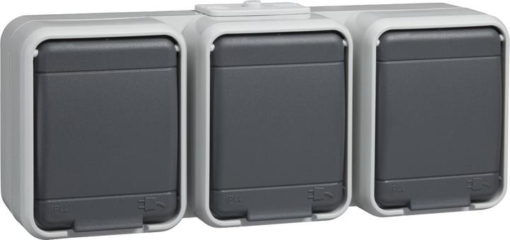 Produktbild Schneider Electric Steckdose 3-fach 16A waagerecht AquaTop 455809