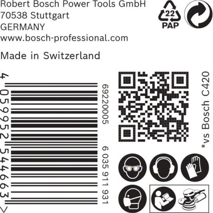 Actual product image Bosch Professional Zubehör EXPERT C470 Sanding paper multi-hole for random orbital sander, 125 mm, G 120, 50 pcs. (120)