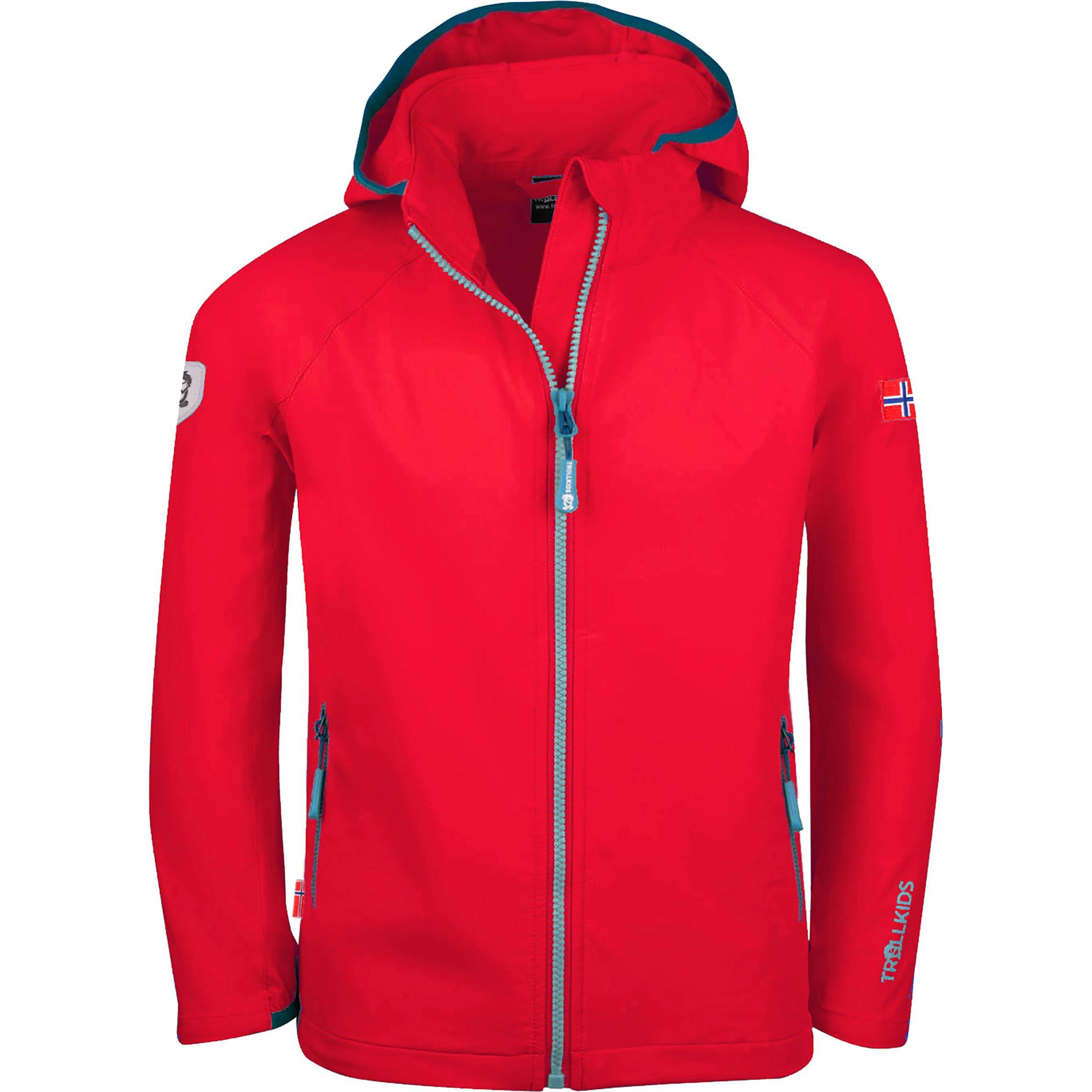 Trollkids, Unisex, Velojacke, Kvalvika Jacke (140), Rot, 140