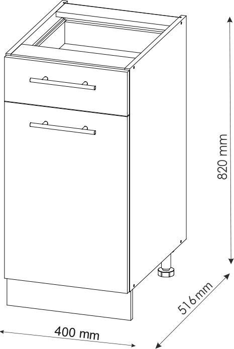 Produktbild Vicco Küchenschränke Fame-Line (40 x 51.5 x 81.5 cm)