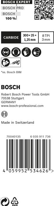 Produktbild Bosch Professional Zubehör EXPERT ‘Thick Tough Metal’ S 1255 CHC Säbelsägeblatt, 10 Stück