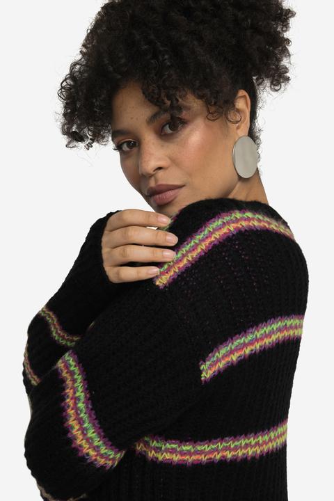 Produktbild Miamoda Strickjacke, Ringel, offene Form, Langarm (48)