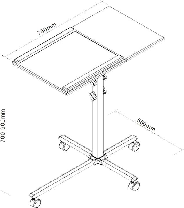 Produktbild InLine Notebook / Beamer Wagen