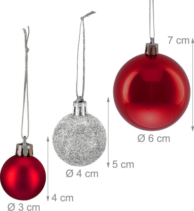 Image du produit Relaxdays Weihnachtskugeln Set (50-pièce)