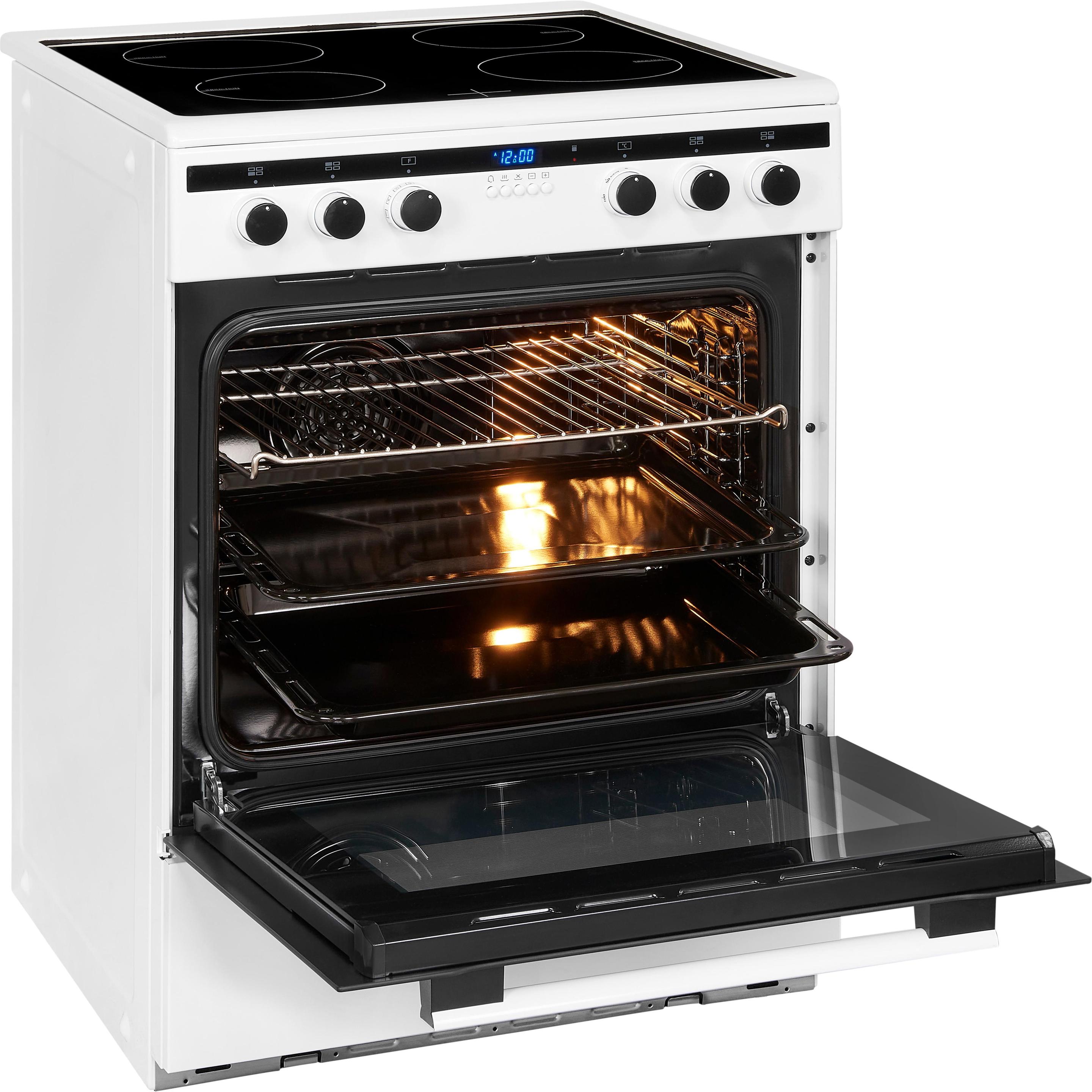 Thumbnail - Exquisit EHI 60-3, Backofen + Herd Freistehend, Weiss