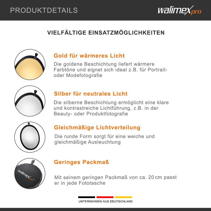 Actual product image Walimex Folding reflector Ø56cm (Folding reflector, 56 cm)