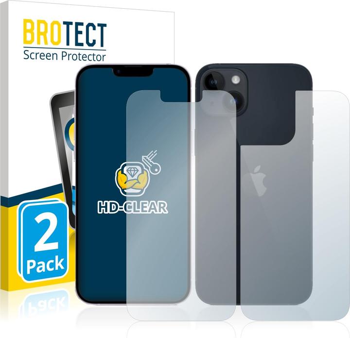 Produktbild BROTECT Schutzfolie Displayschutz Klar (2 Stk., Apple iPhone 14)