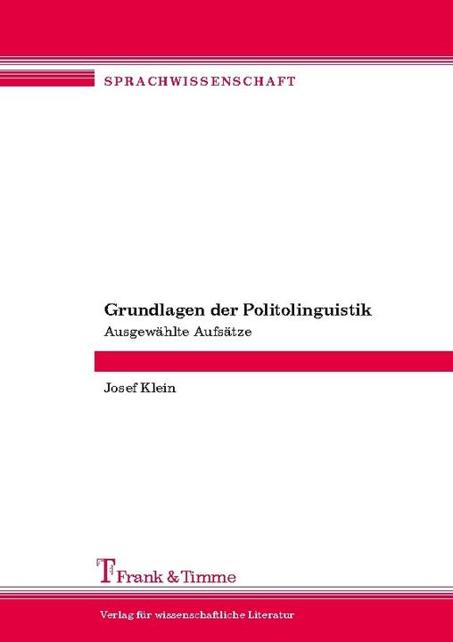 Produktbild Grundlagen der Politolinguistik (Deutsch, 2014)