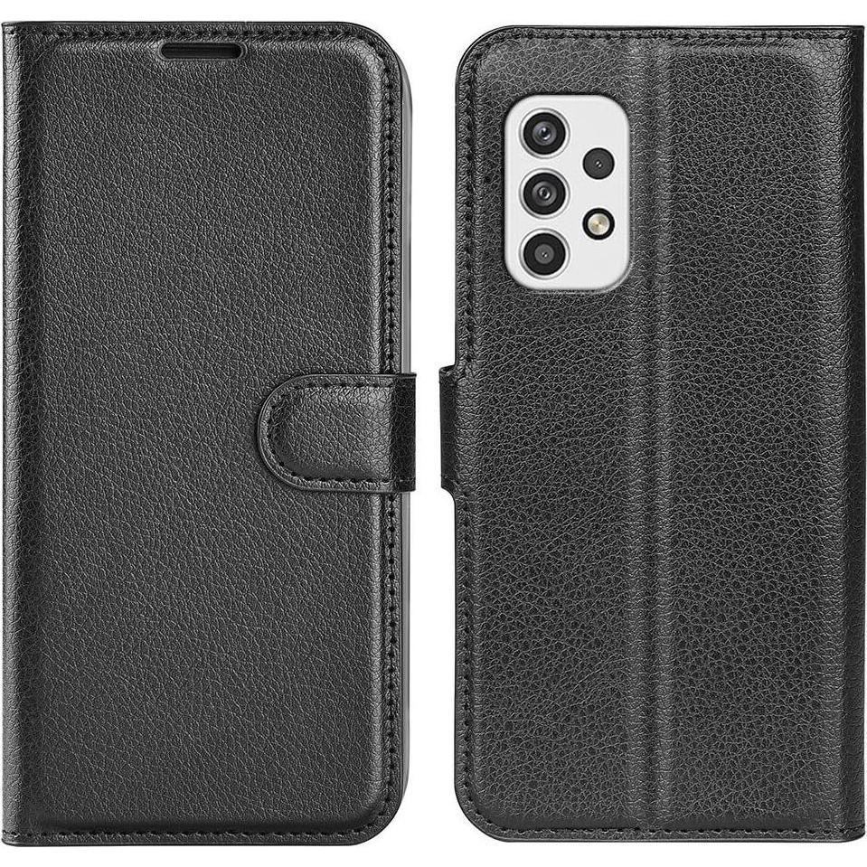 Cover-Discount Galaxy A23 - Leder Etui Hülle schwarz (Samsung Galaxy A23), Smartphone Hülle, Schwarz