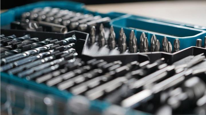 Actual product image Makita E-16988 Drill bit set 75 pcs. (23, 31, 46, 21 mm, 3/4", 32 mm, 11mm, 42 mm, 49mm, 22 mm, 4-12mm, 10mm, 18 mm, 1/4", 24 mm, 20 mm, 13 mm, 27 mm, 48 mm, 17 mm, 16 mm, 44 mm, 29 mm, 19 mm, 26 mm, 25mm, 28 mm, 45 mm, 3/8", 15 mm, 40 mm, 43 mm, 30 mm, 50 mm, 38mm, 5/16", 14 mm, 1/2", 35 mm)