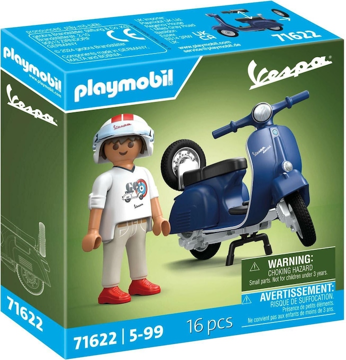 Image du produit Playmobil 1969 Vespa 150 Sprint Veloce, bleu (71622, Playmobil City Life)