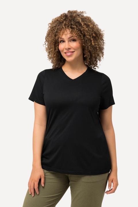 Produktbild Ulla Popken Funktionsshirt, antibakteriell, V-Ausschnitt, Halbarm (58)