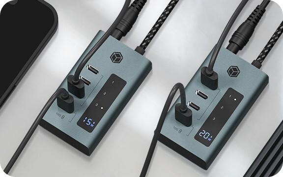 Actual product image Icy Box IB-HUB1454-C31 (USB-C, 4 Ports)