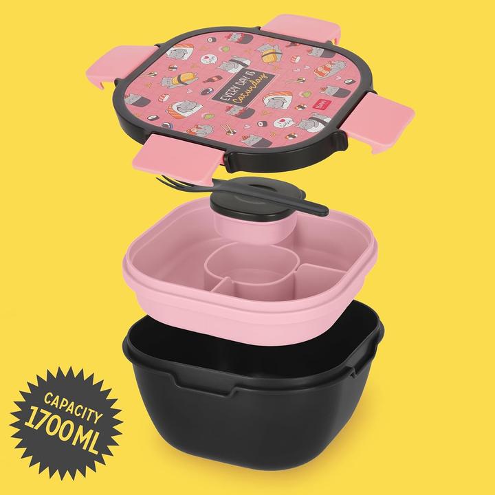 Produktbild Legami Lunchbox mit Tablett & Gewürzbehälter (1700 ml)