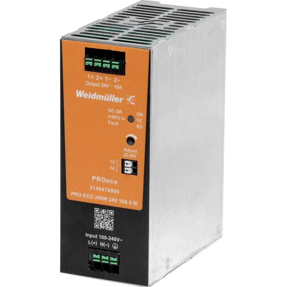 Weidmüller, Alimentazione di sistema, 3146470000 Alimentatore switching 24 V 10 A 240 W Contenuto 1 pz.