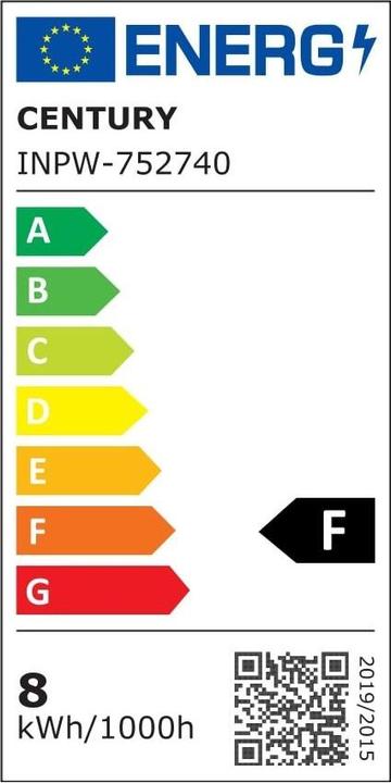 Energie-Label Century Incanto white Edison 4K E27 (E27, 806 lm)