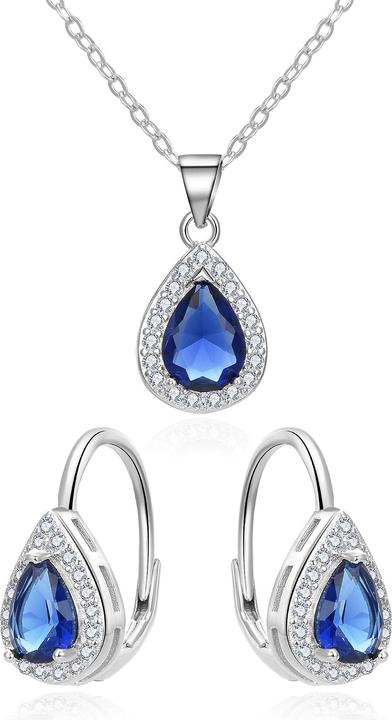 Immagine prodotto Beneto Incantevole parure di gioielli in argento con zirconi AGSET361R (ciondolo, catena, orecchini)