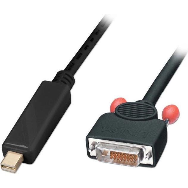 Lindy DisplayPort Mini - DVI-D 3 m schwarzes Kabel (41697) (3 m, DisplayPort, DVI), Video Kabel