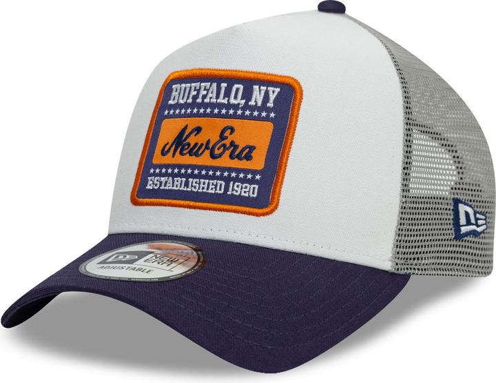 Produktbild New Era A-Frame Mesh Trucker Cap - Brand Patch Weiss (One Size)