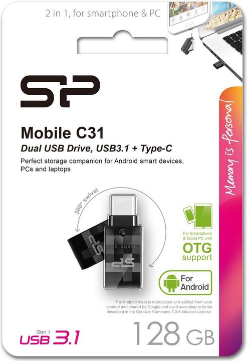 Immagine prodotto Silicon Power C31 (128 GB, USB-A, USB-C)
