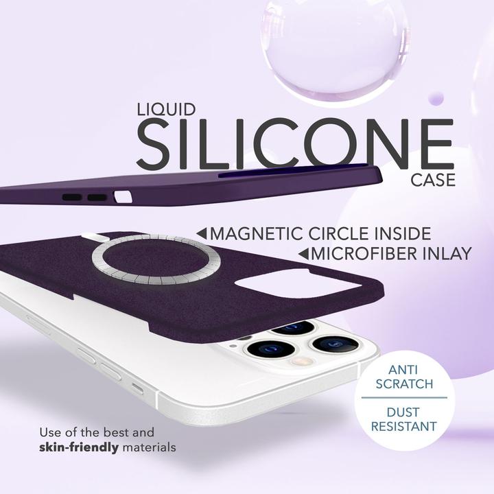 Produktbild Nalia Liquid Silikon Hülle mit MagSafe Funktion & 2x Display Schutzglas (Apple iPhone 14 Pro)