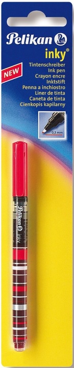Actual product image Pelikan Ink pen Inky 273 red, blister pack visible ink level, line width: 0.5 mm (Red, 1 x)