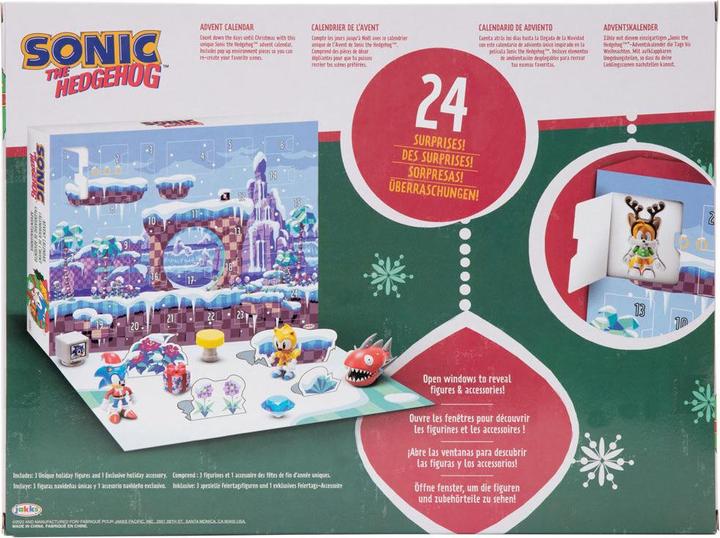 Produktbild Jakks Pacific Sonic the Hedgehog Advent Calendar 2.5 Inch Figures & Accessories Classic Theme