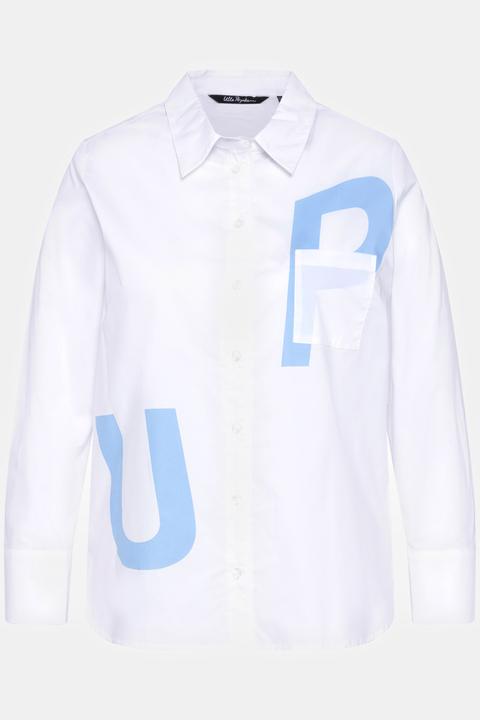 Immagine prodotto Ulla Popken Camicia con lettere, colletto da camicia e maniche lunghe (60)