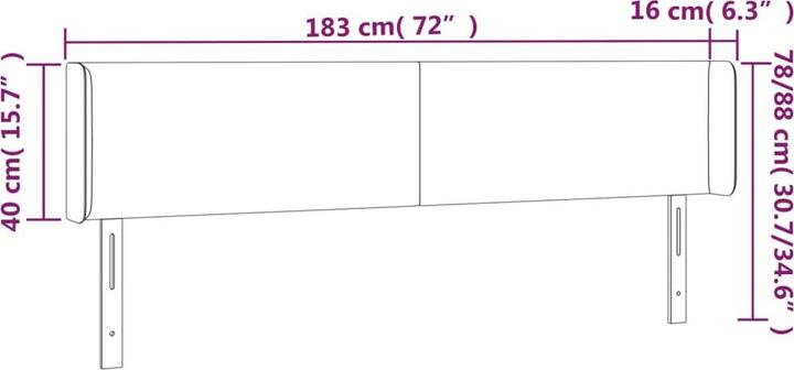 Actual product image vidaXL Kolton (183 x 16 x 88 cm)