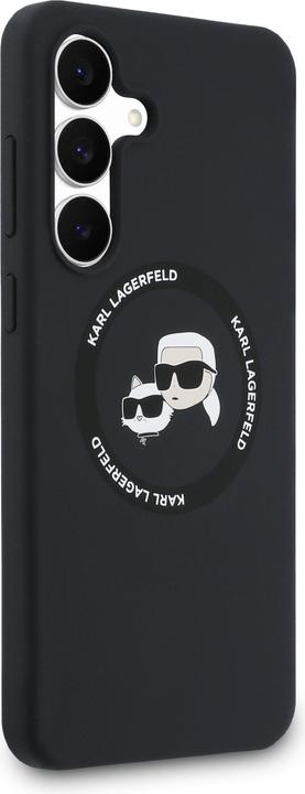 Productafbeelding Karl Lagerfeld - Silicone KC Heads MagSafe (KLHMS25FESKCHTCK) - Samsung Galaxy S25 FE - Black (Samsung Galaxy S25 FE)