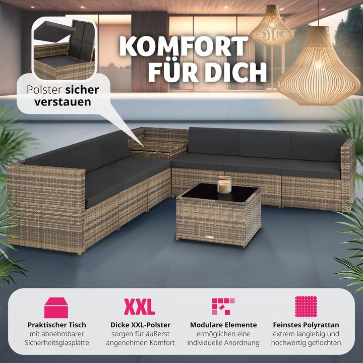 Produktbild tectake Rattan Lounge Verona