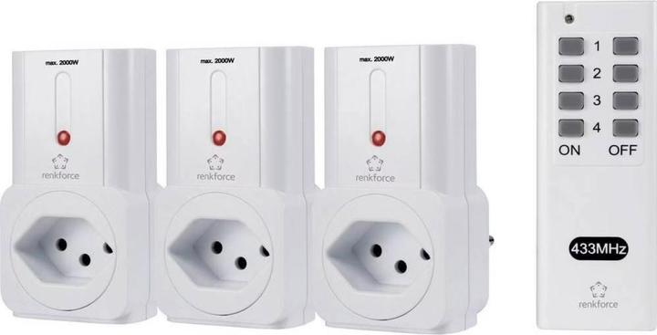 Produktbild Renkforce Funk-Schalter-Set 4-teilig 433 MHz CH