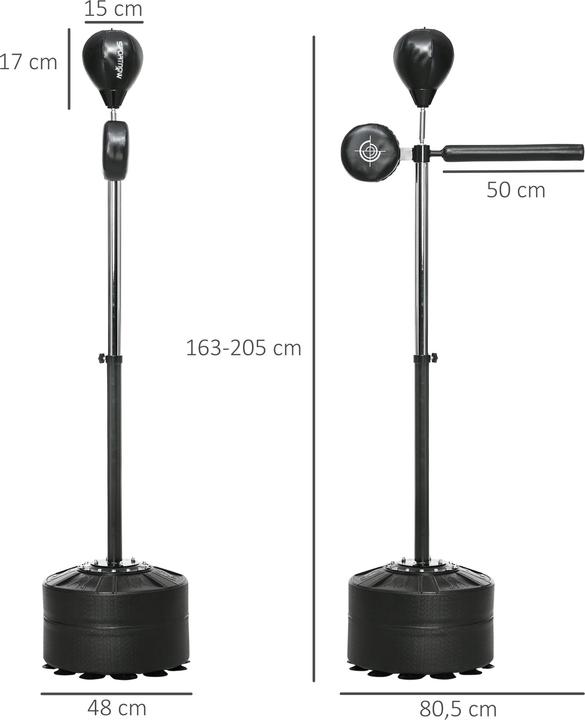 Produktbild SportNow Boxständer Stahl, Kunstleder Schwarz