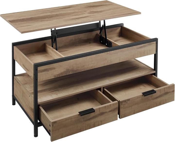 Image du produit Vasagle Table basse réglable en hauteur (100 x 50 x 48 cm)