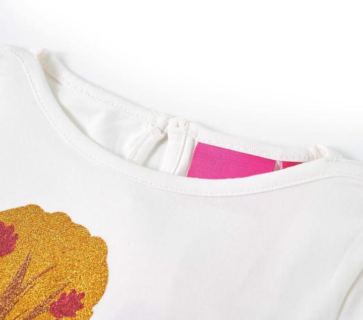 Produktbild VidaXL Kinder-Langarmshirt Ecru 128,Material: 95 % Baumwolle. 5 (128)