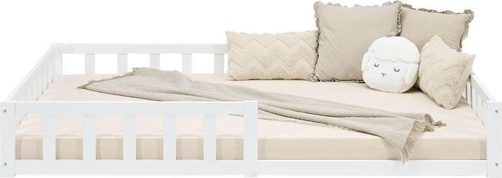 Immagine prodotto Homestyle4u Kinderbett mit Matratze & Lattenrost Rausfallschutz (120 x 200 cm)