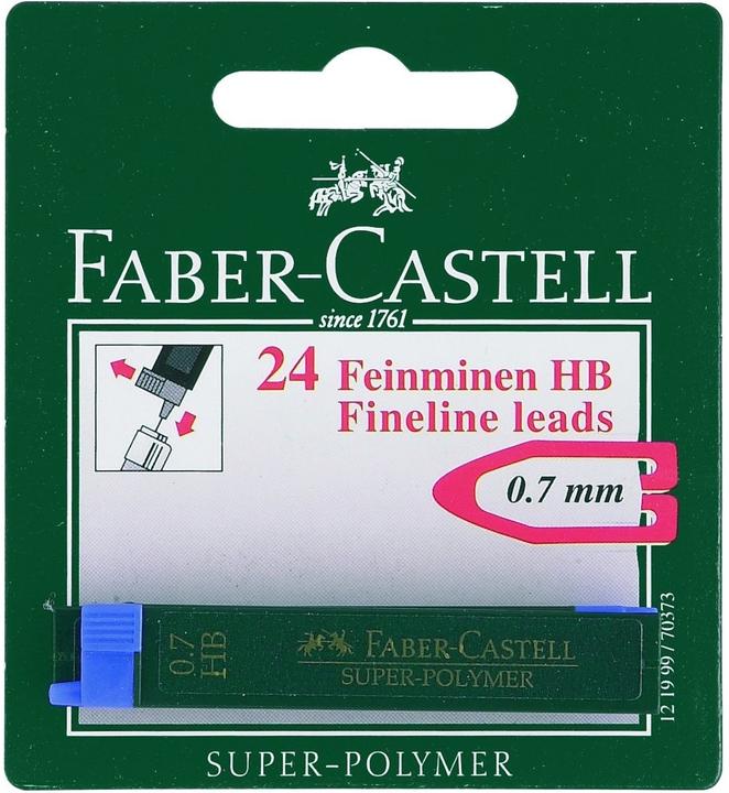 Immagine prodotto Faber-Castell Refill Super Polymer 0,7 mm, HB, nero (24 pz., 0.70 mm, HB)
