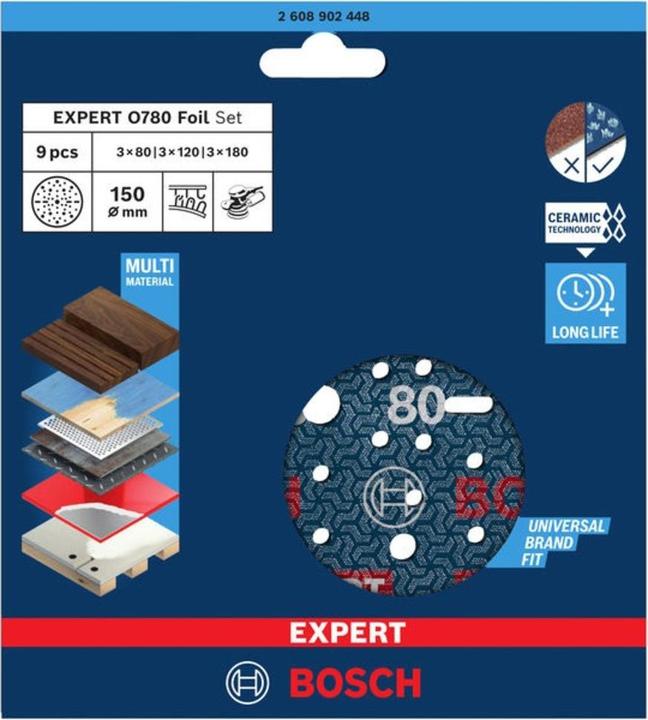 Actual product image Bosch Professional Schleiffolie Expert O780 (G120, G180, G80)