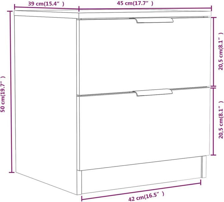 Actual product image vidaXL Beverlee (45 x 39 x 50 cm)