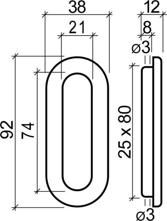 Actual product image Mega Sliding door shell handles 42.320