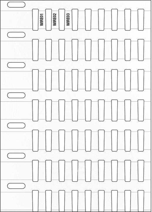 Actual product image Brady THTRDS-10x4,4-7697-WT, stable Durasleeve(R) wire marker inserts, polyester, white, 10.00 (1 cm)