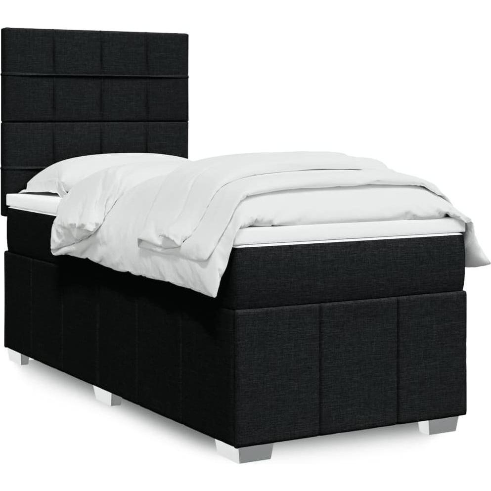 Thumbnail - VidaXL, Bett, Bo x springbett mit Matratze 90 x 200 cm Stoff (90 x 200 cm)