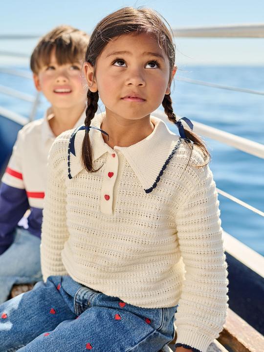 Produktbild Vertbaudet Feinstrick-Pullover Mädchen mit Kragen (134)