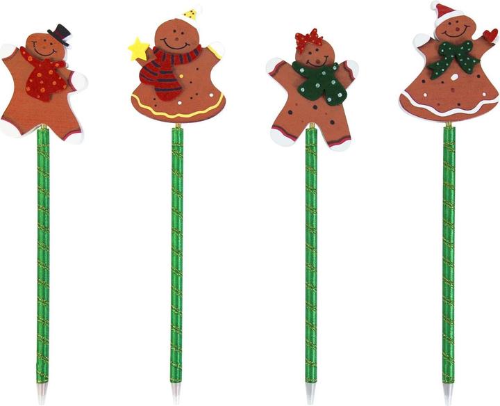 Actual product image Clairefontaine Set mit Kugelschreibern, mit Topper, Weihnachten Lebkuchen - Sortierung