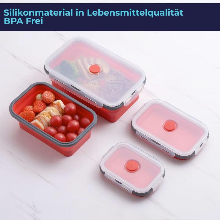 Produktbild König Design Gefrier Dosen Lebensmittel Vorrats Behälter Frischhaltedosen Deckel Faltbar (0.50 l)