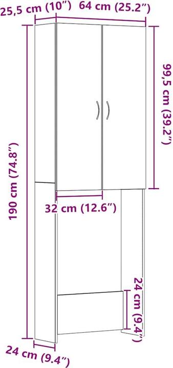 Produktbild vidaXL Waschmaschinenschrank