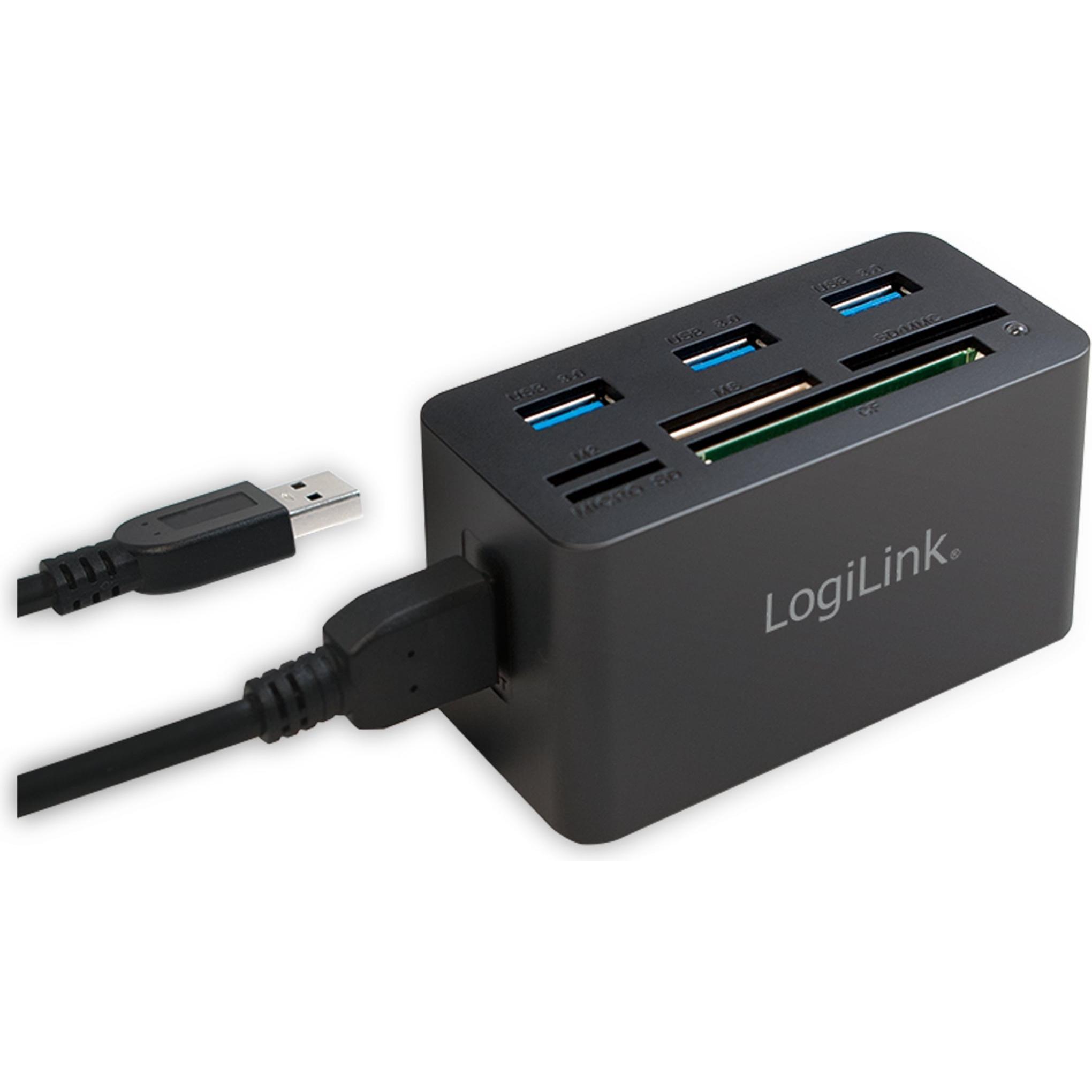 Thumbnail - LogiLink CR0042 (USB 3.0), Speicherkartenlesegerät, Schwarz