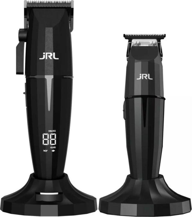 JRL Set 2-in-1 Onyx Clipper + Onyx Trimmer with Two Charging Stations black