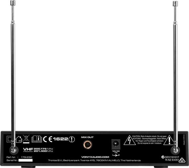 Image du produit Vision microfoonset - Vonyx WM522 VHF microfoonset met 2 handmicrofoons